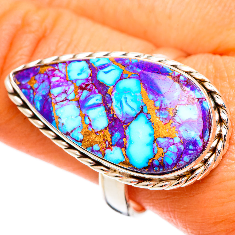 Spiny Oyster Turquoise Rings handcrafted by Anasilvercos - RING110398