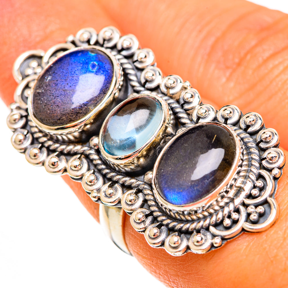 Labradorite Rings handcrafted by Anasilvercos - RING110416