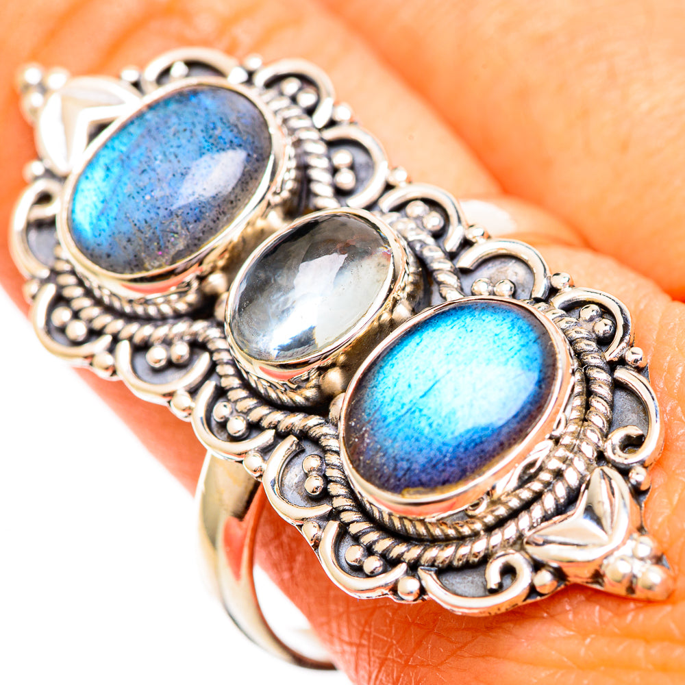 Labradorite Rings handcrafted by Anasilvercos - RING110420