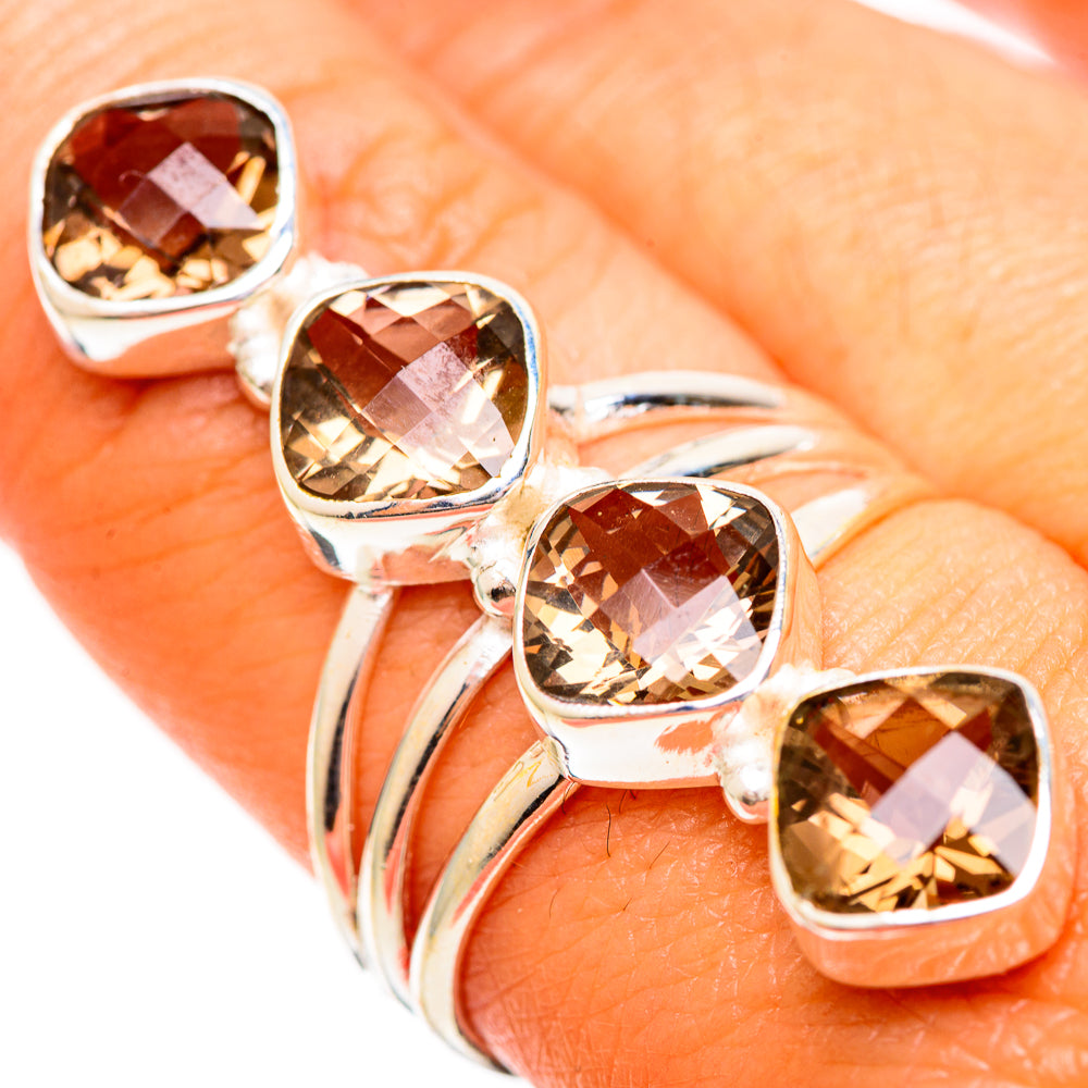 Smoky Quartz Rings handcrafted by Anasilvercos - RING110433