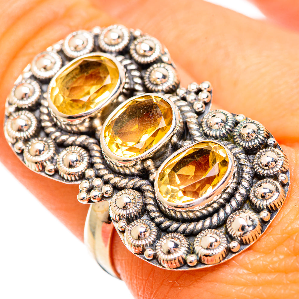 Citrine Rings handcrafted by Anasilvercos - RING110434