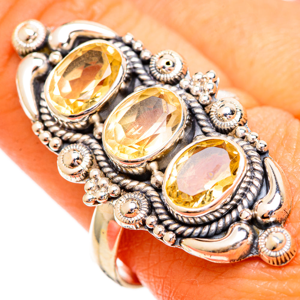 Citrine Rings handcrafted by Anasilvercos - RING110435