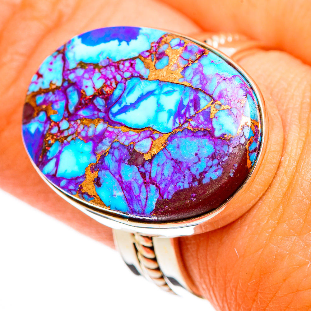 Spiny Oyster Turquoise Rings handcrafted by Anasilvercos - RING110461