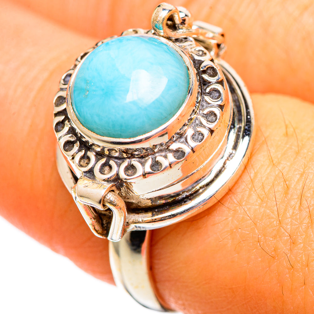 Larimar Rings handcrafted by Anasilvercos - RING110480
