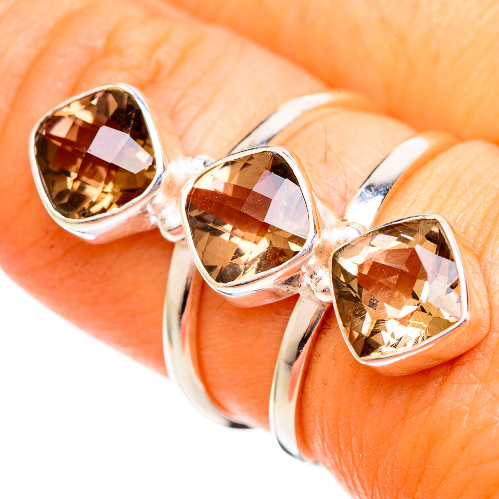 Smoky Quartz Rings handcrafted by Anasilvercos - RING110485