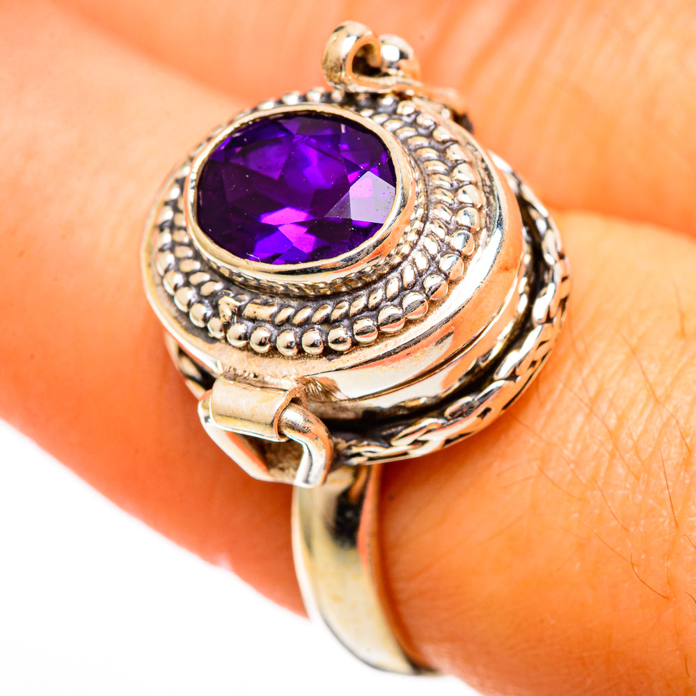 Purple Spinel Rings handcrafted by Anasilvercos - RING110494