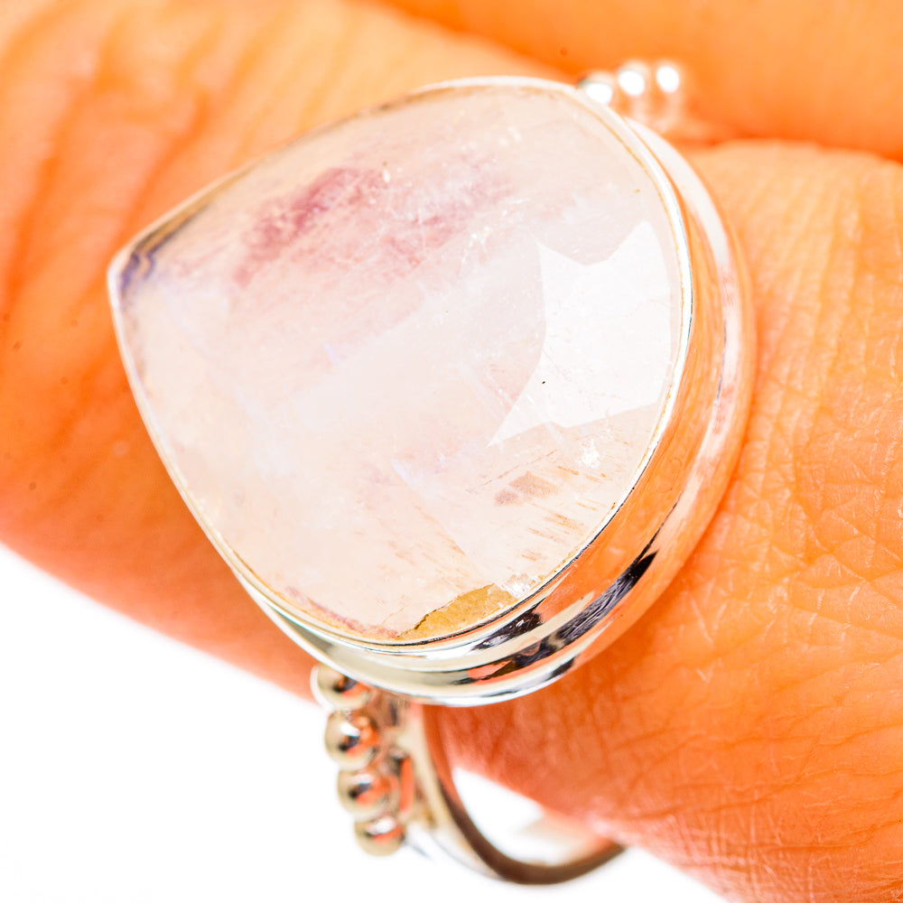 Rainbow Moonstone Rings handcrafted by Anasilvercos - RING110498
