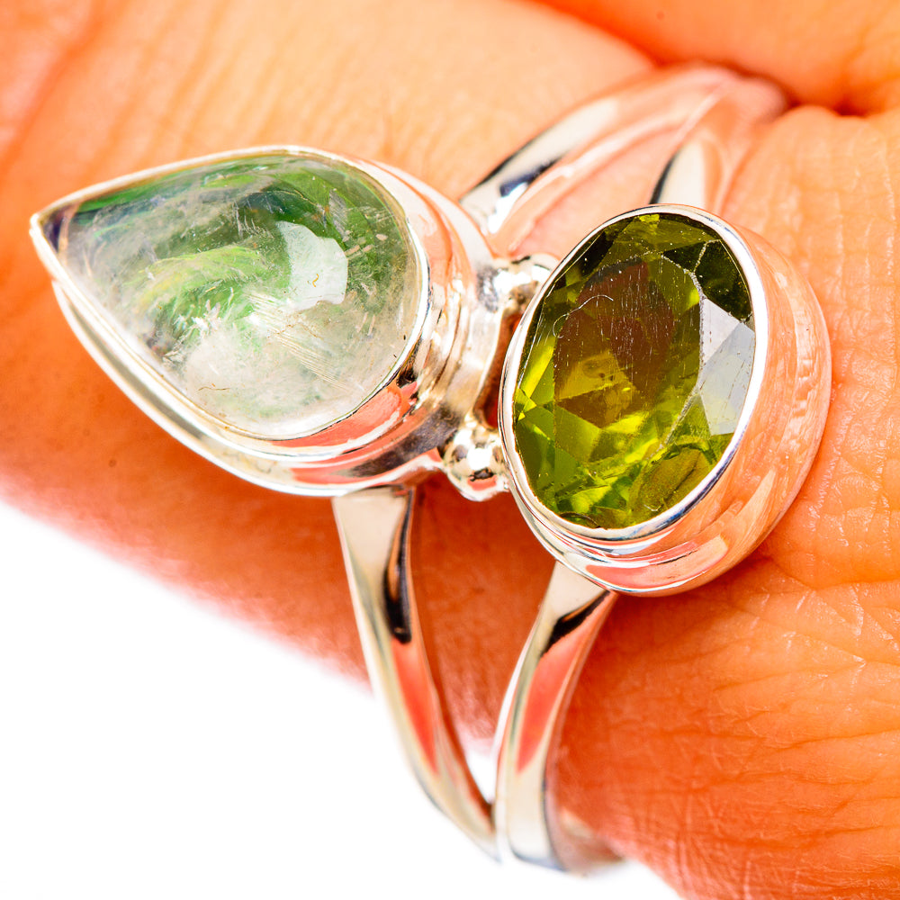 Green Moonstone Rings handcrafted by Anasilvercos - RING110514