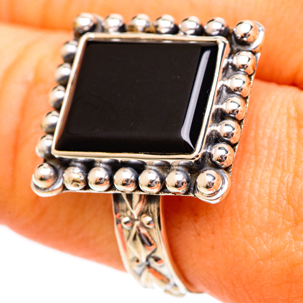 Black Onyx Rings handcrafted by Anasilvercos - RING110522