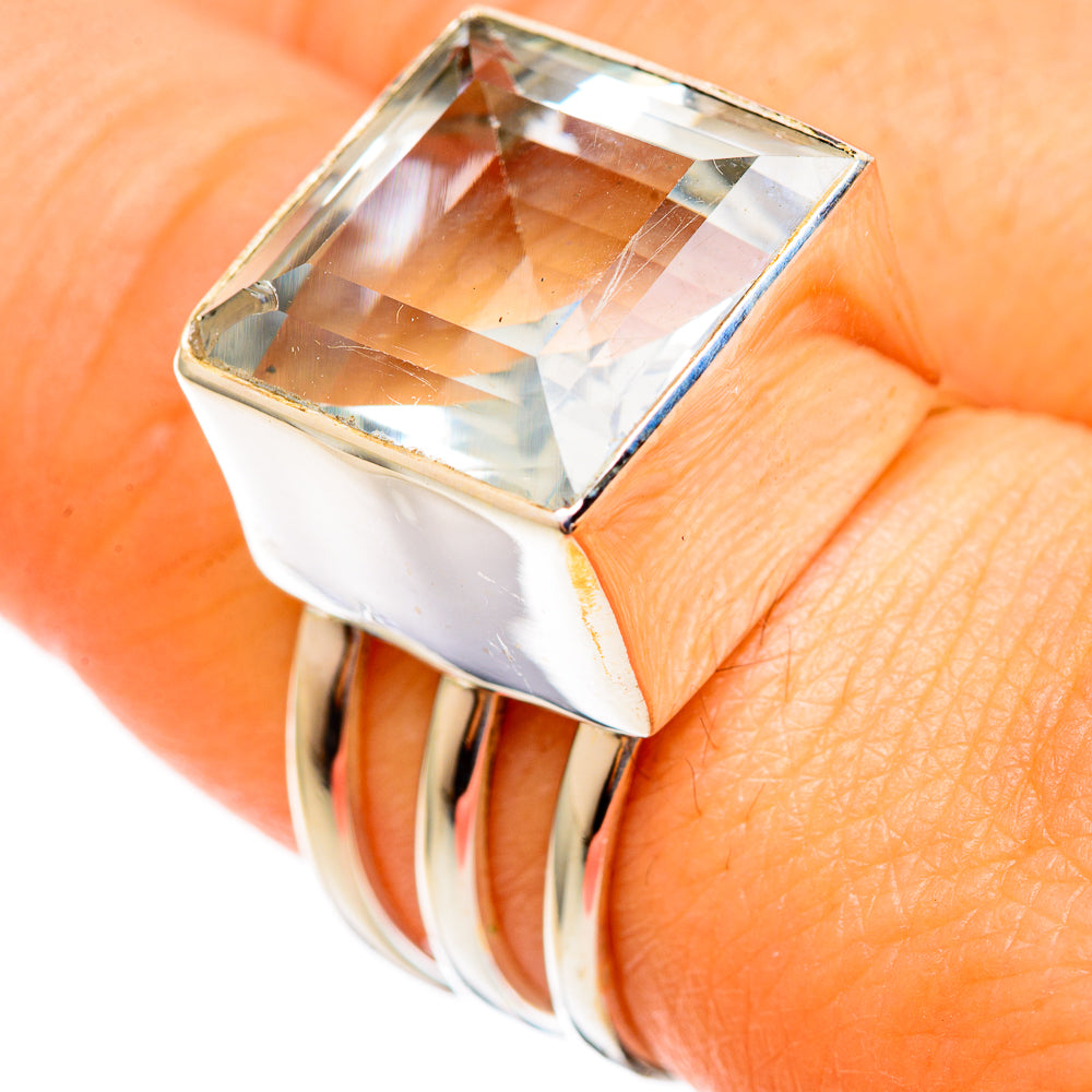 Green Amethyst Rings handcrafted by Anasilvercos - RING110527