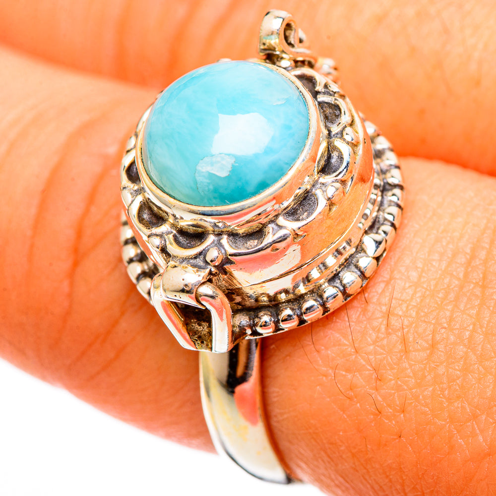 Larimar Rings handcrafted by Anasilvercos - RING110536