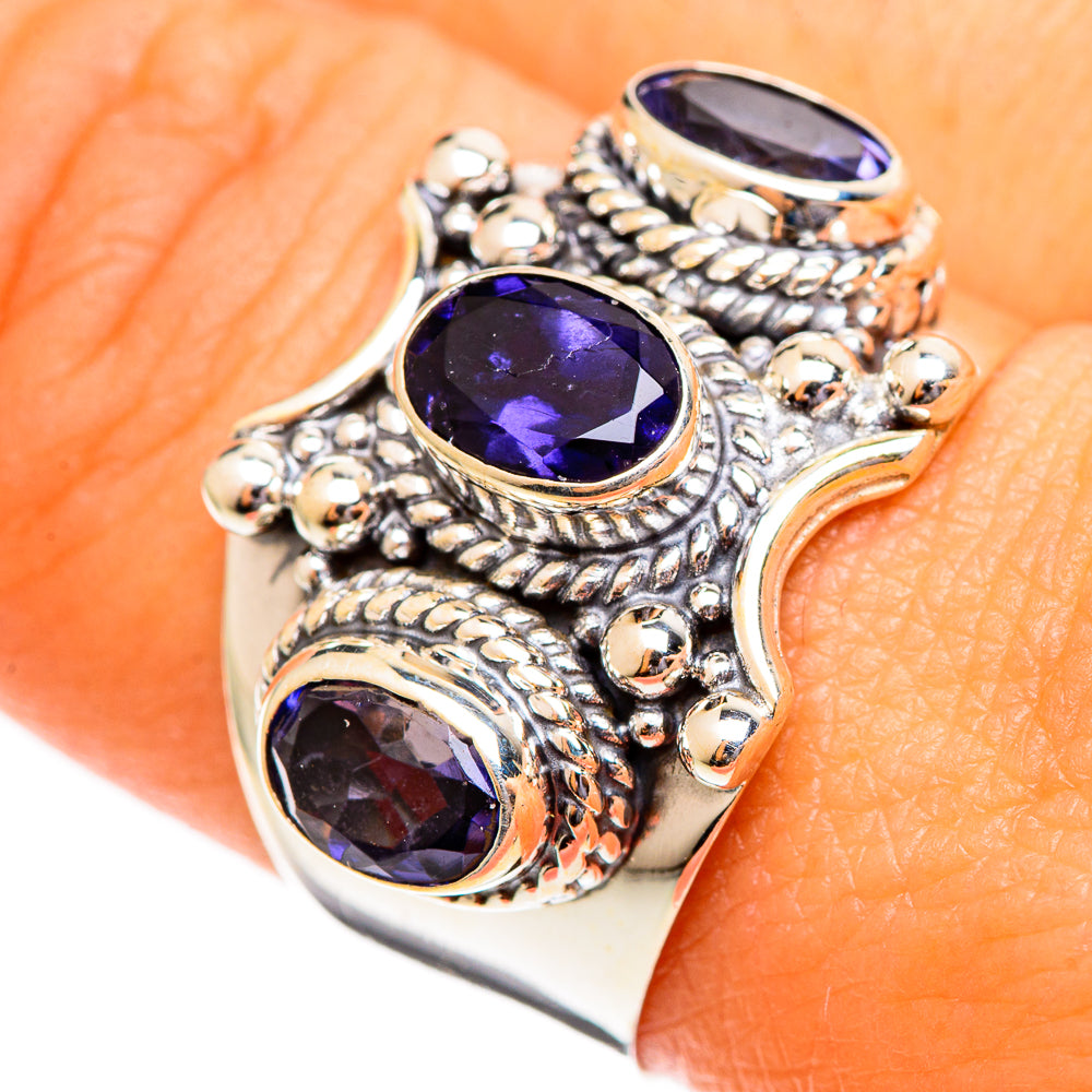 Violet Spinel Rings handcrafted by Anasilvercos - RING110544