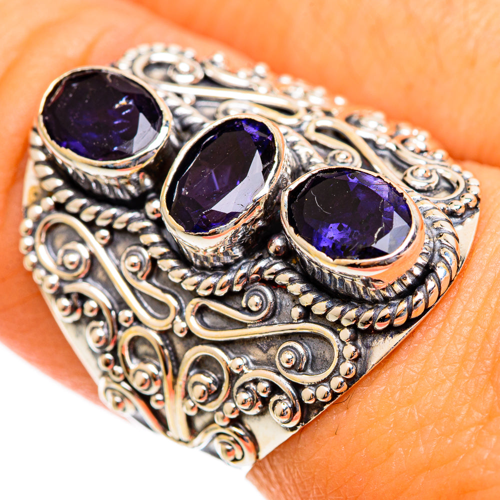 Violet Spinel Rings handcrafted by Anasilvercos - RING110546