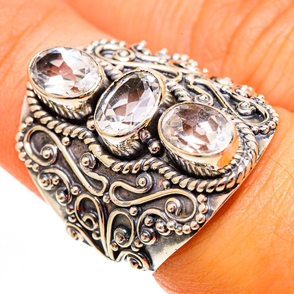 White Quartz Rings handcrafted by Anasilvercos - RING110553