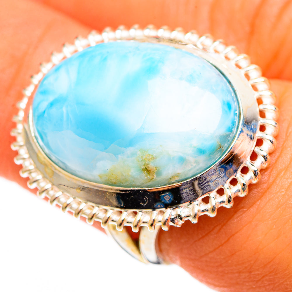 Larimar Rings handcrafted by Anasilvercos - RING110561