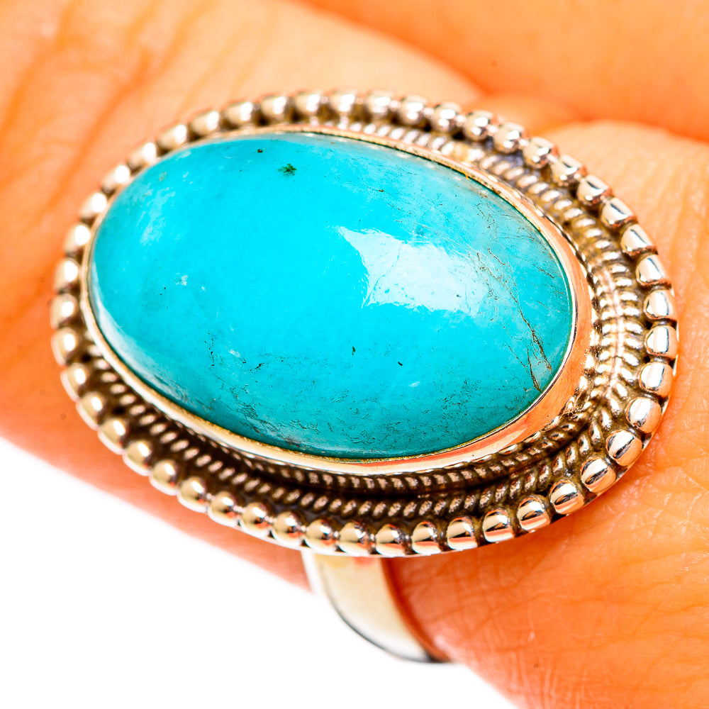 Peruvian Amazonite Rings handcrafted by Anasilvercos - RING110562