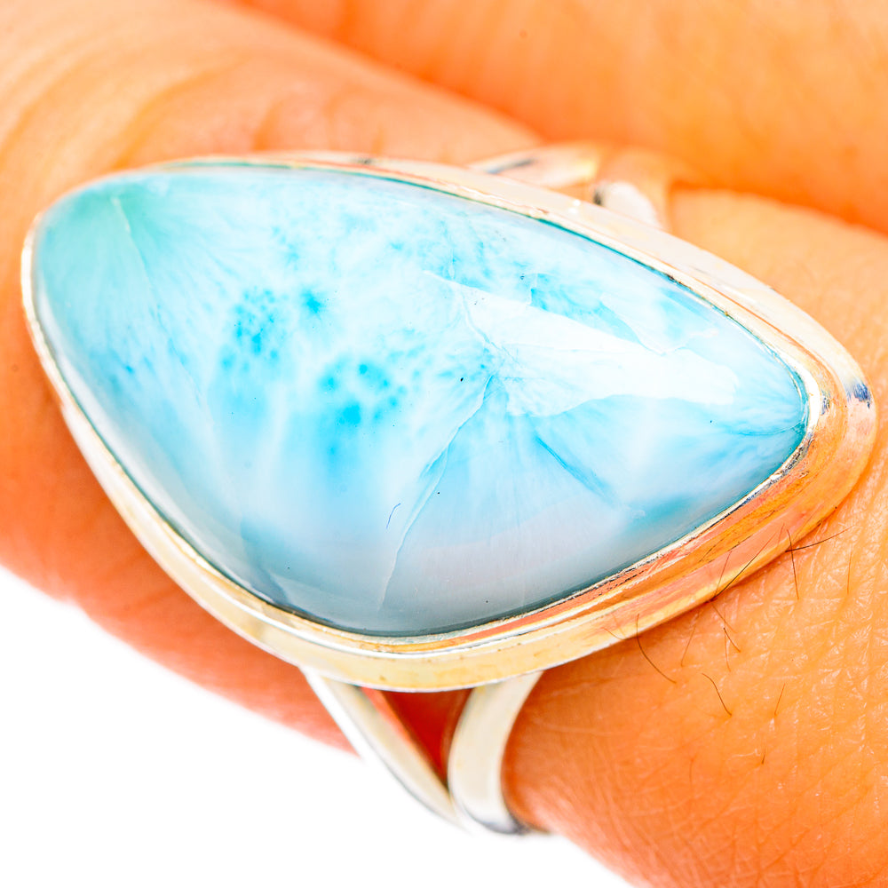 Larimar Rings handcrafted by Anasilvercos - RING110563
