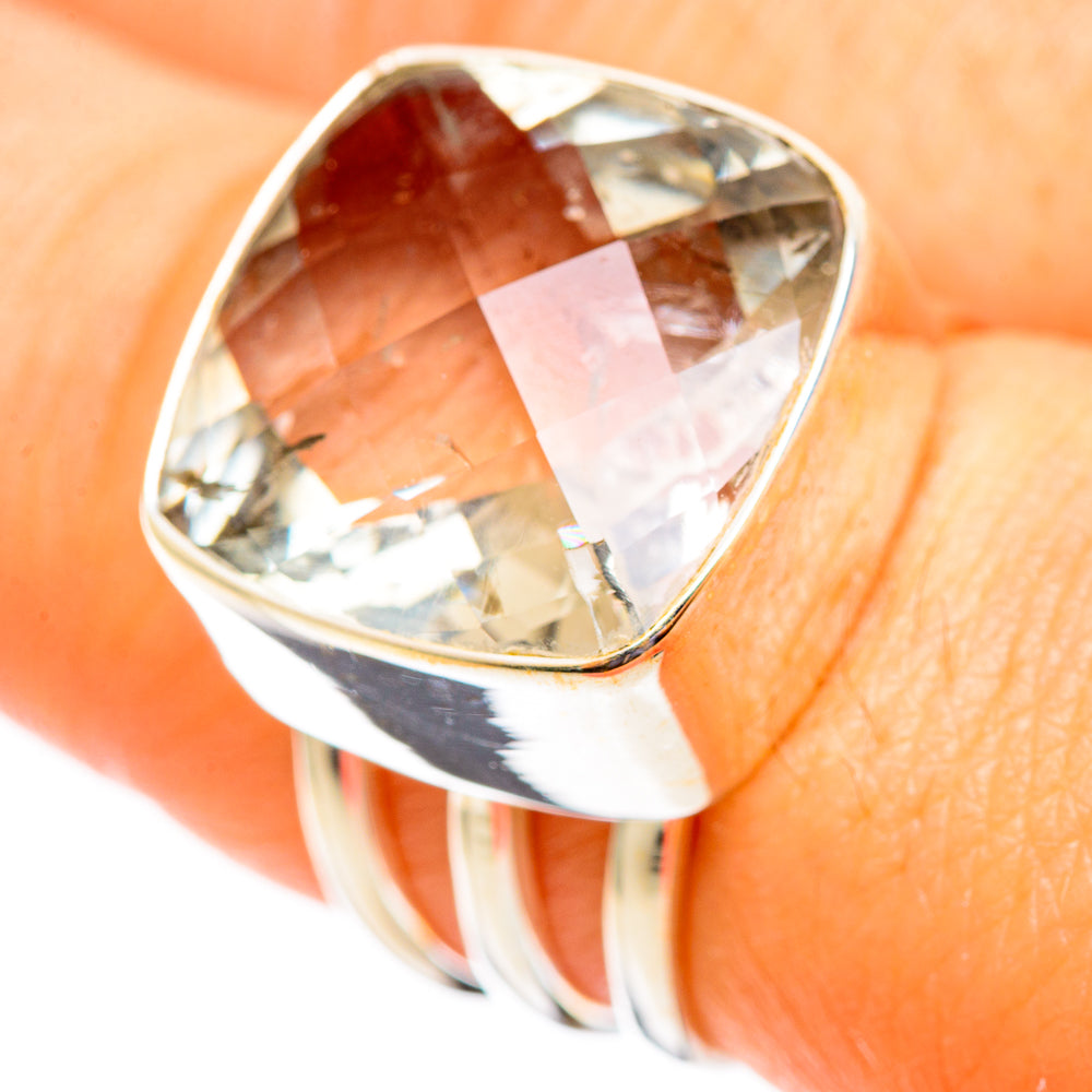 Green Amethyst Rings handcrafted by Anasilvercos - RING110564