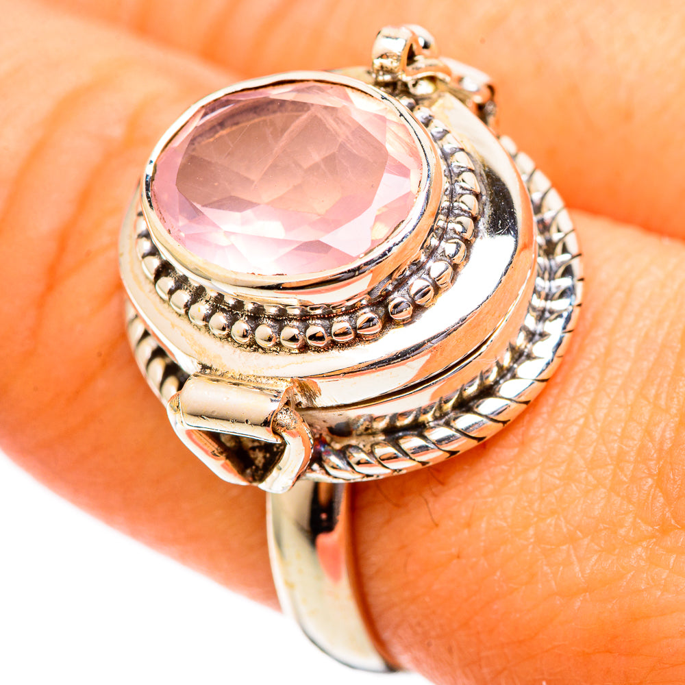 Rose Quartz Rings handcrafted by Anasilvercos - RING110570