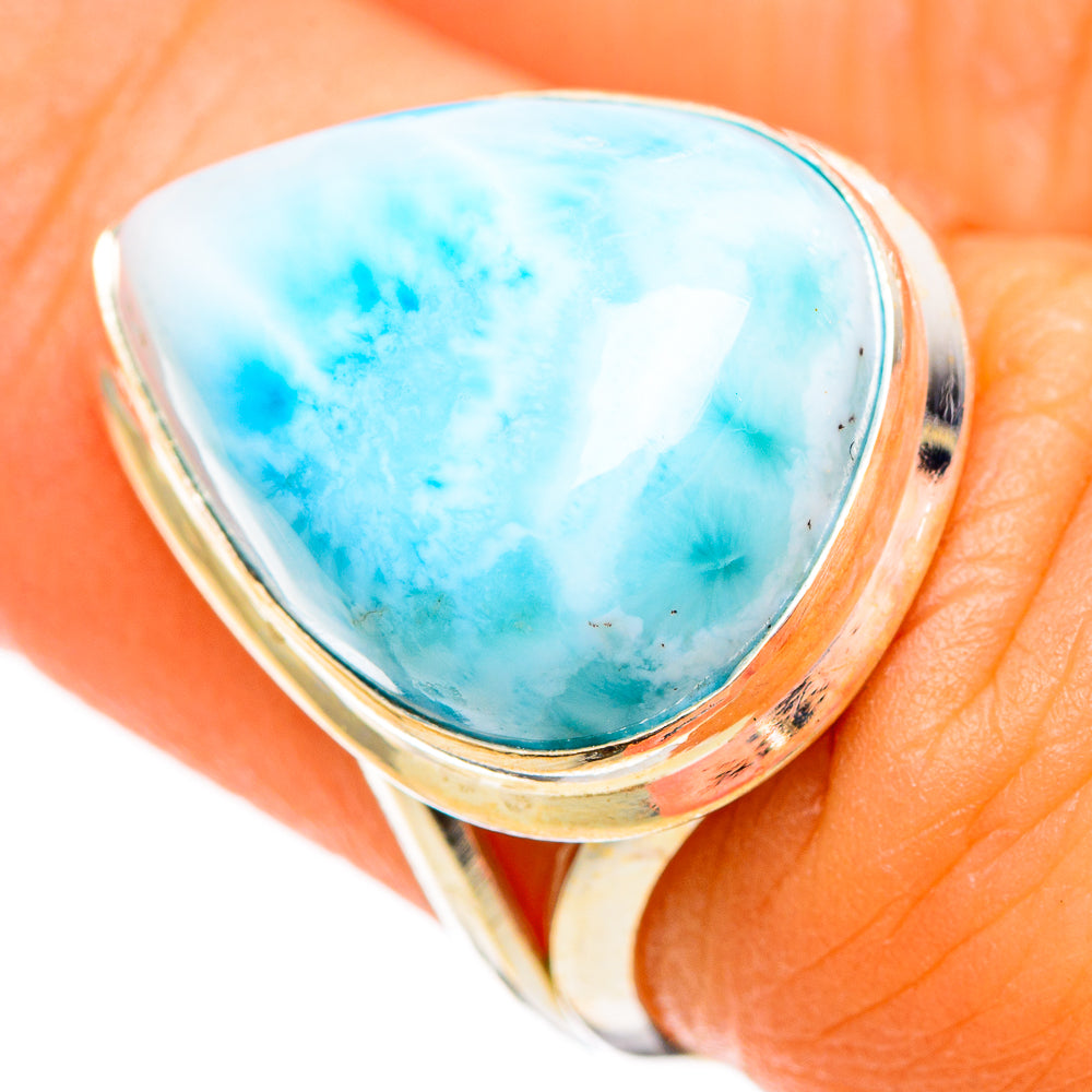 Larimar Rings handcrafted by Anasilvercos - RING110586
