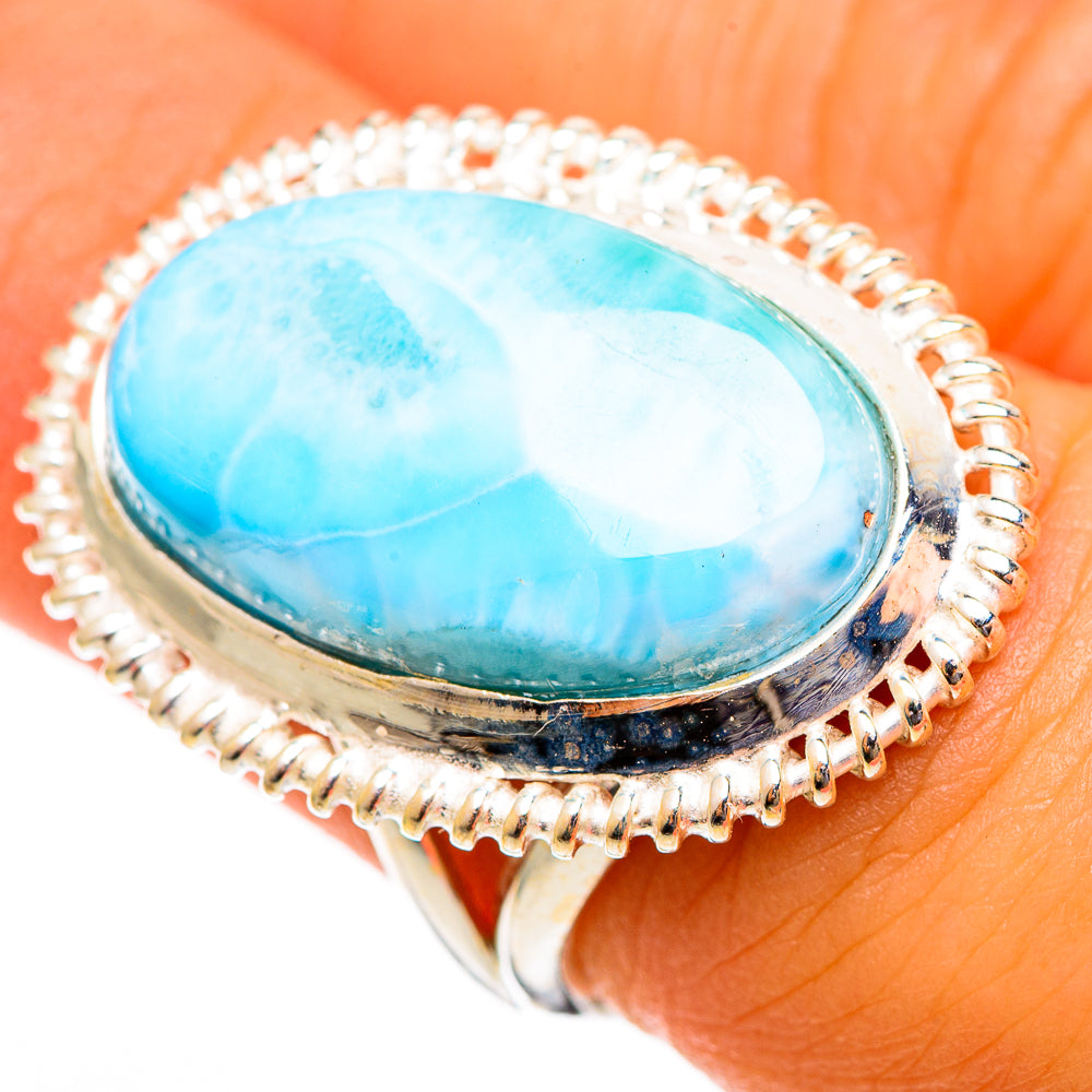 Larimar Rings handcrafted by Anasilvercos - RING110589