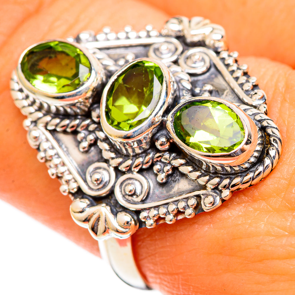 Peridot Rings handcrafted by Anasilvercos - RING110595
