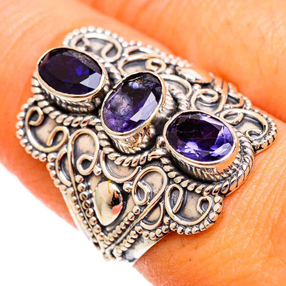 Violet Spinel Rings handcrafted by Anasilvercos - RING110597