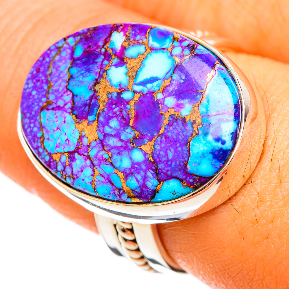 Spiny Oyster Turquoise Rings handcrafted by Anasilvercos - RING110598