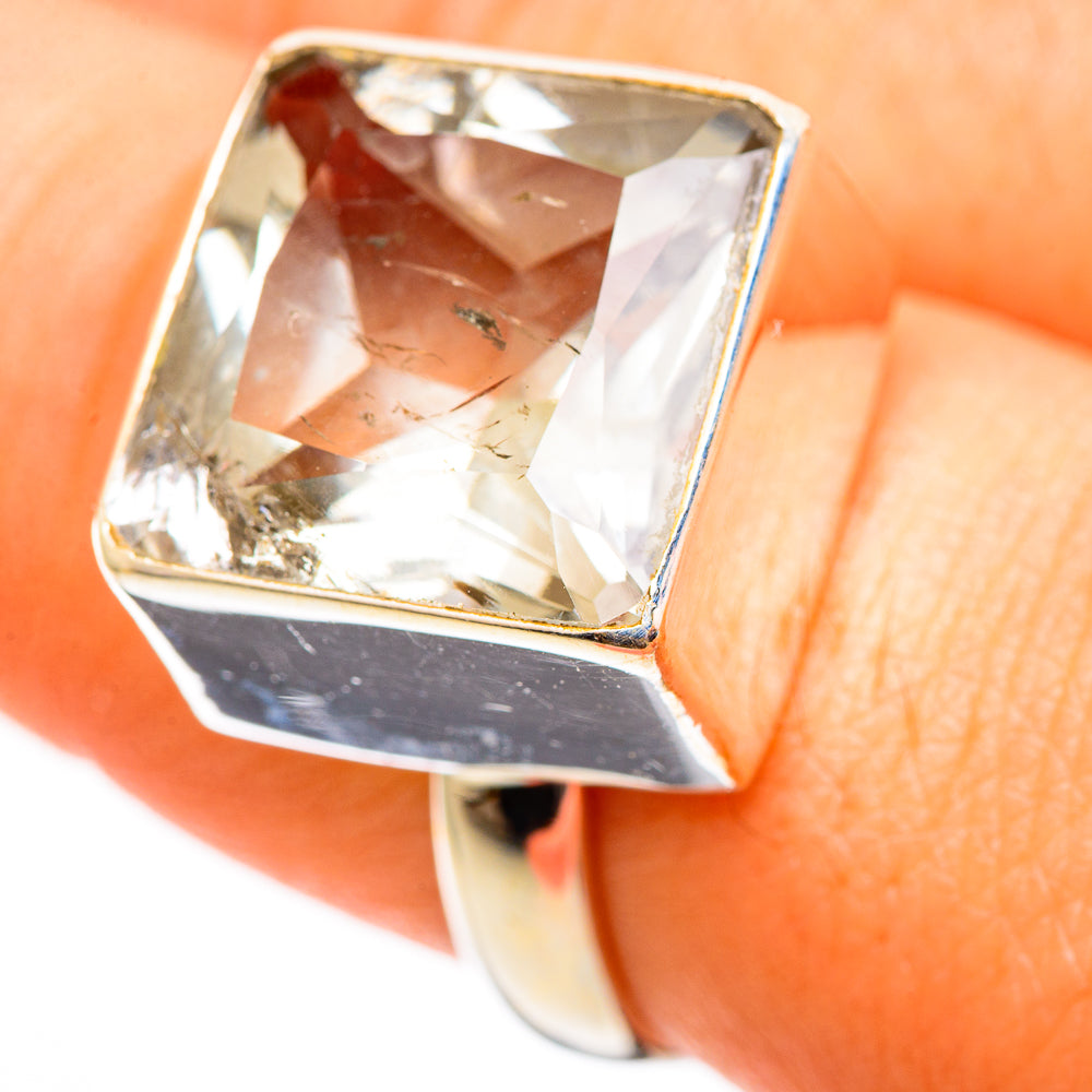 Green Amethyst Rings handcrafted by Anasilvercos - RING110618