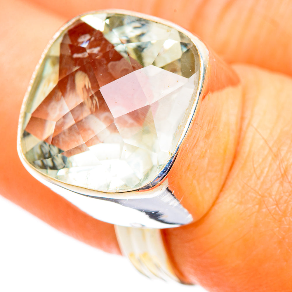 Green Amethyst Rings handcrafted by Anasilvercos - RING110621