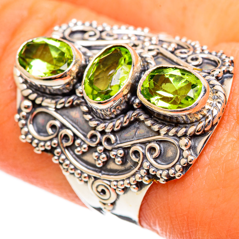 Peridot Rings handcrafted by Anasilvercos - RING110622