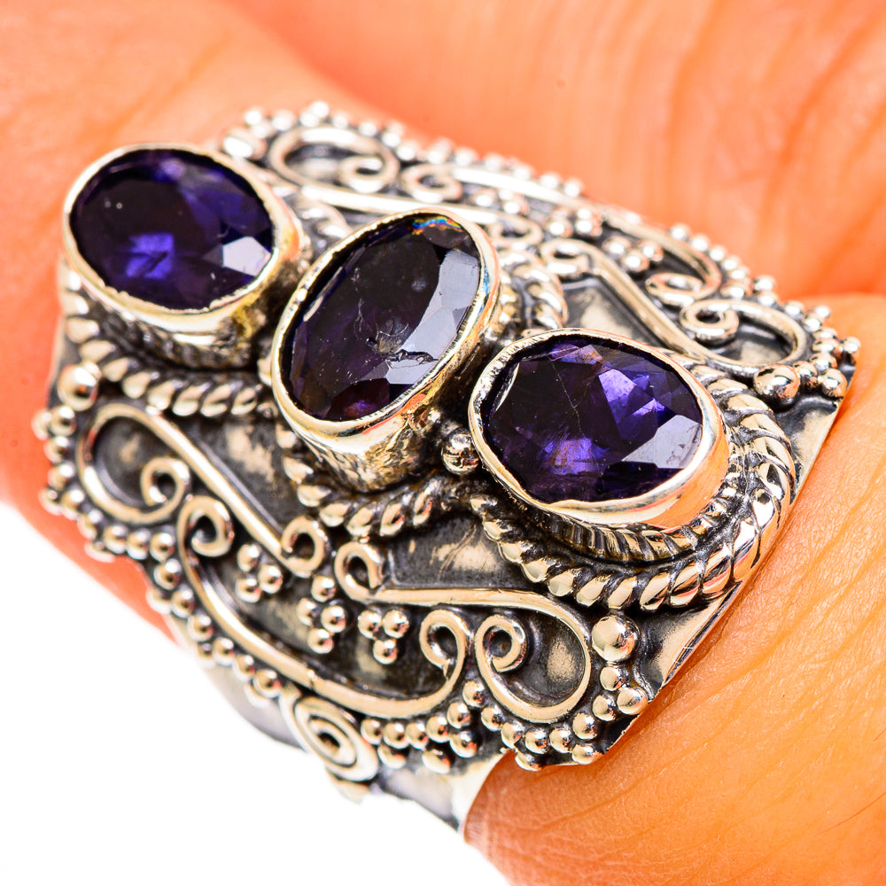 Violet Spinel Rings handcrafted by Anasilvercos - RING110625