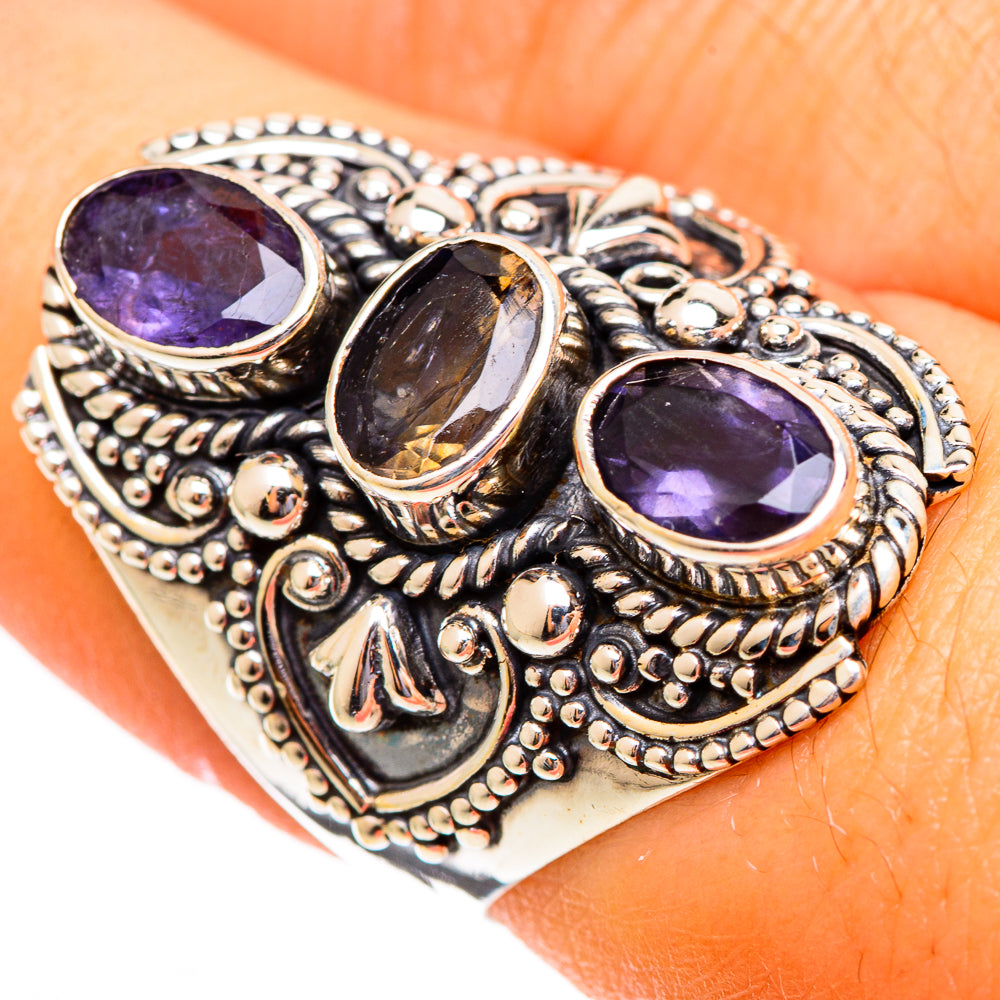 Violet Spinel Rings handcrafted by Anasilvercos - RING110629