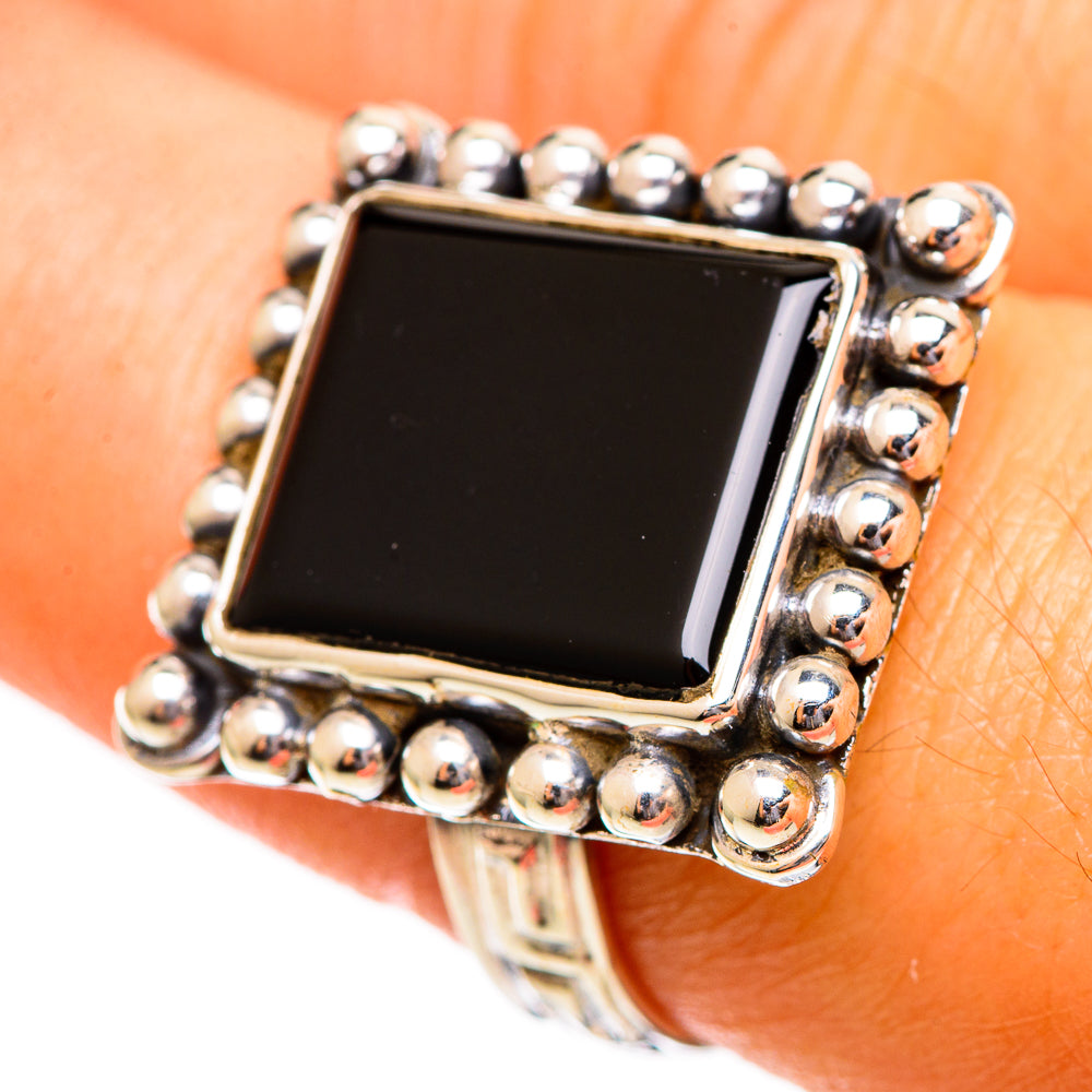 Black Onyx Rings handcrafted by Anasilvercos - RING110630