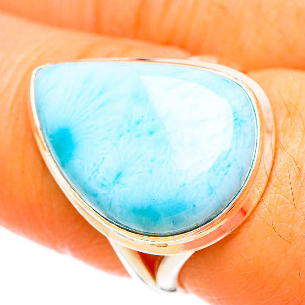 Larimar Rings handcrafted by Anasilvercos - RING110643