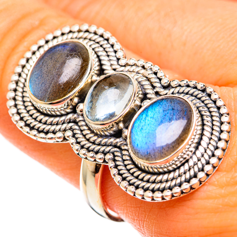 Labradorite Rings handcrafted by Anasilvercos - RING110652