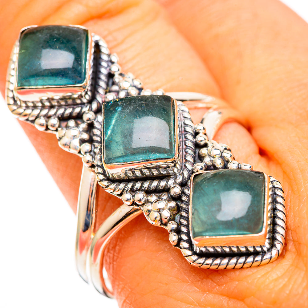 Green Fluorite Rings handcrafted by Anasilvercos - RING110655