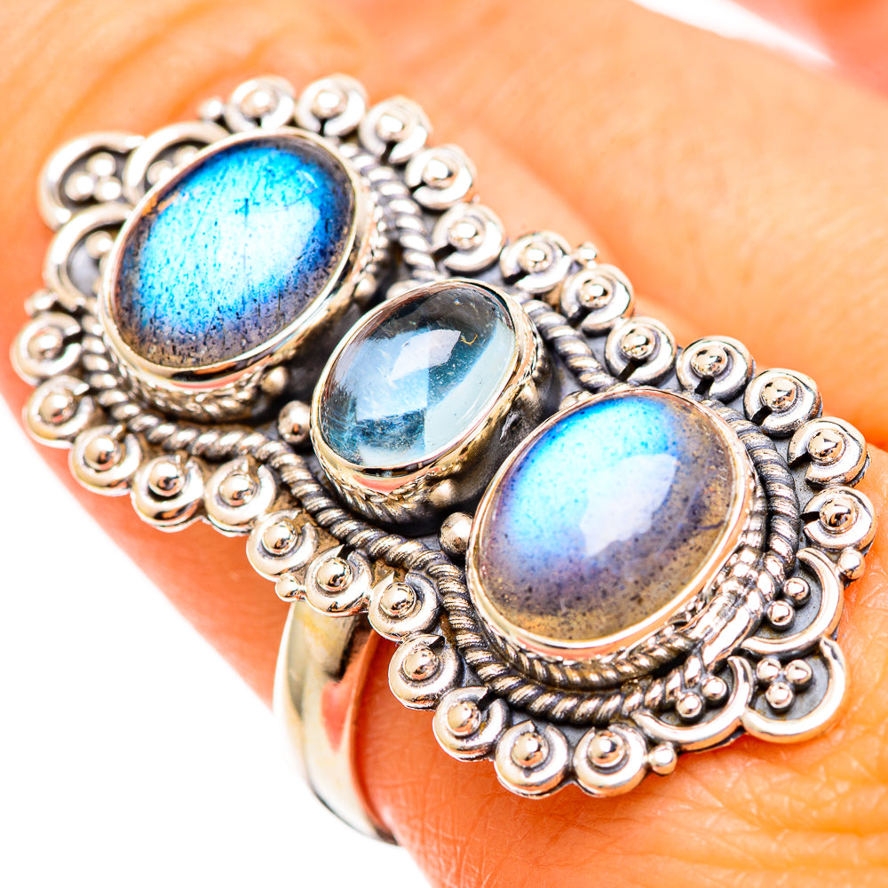 Labradorite Rings handcrafted by Anasilvercos - RING110657