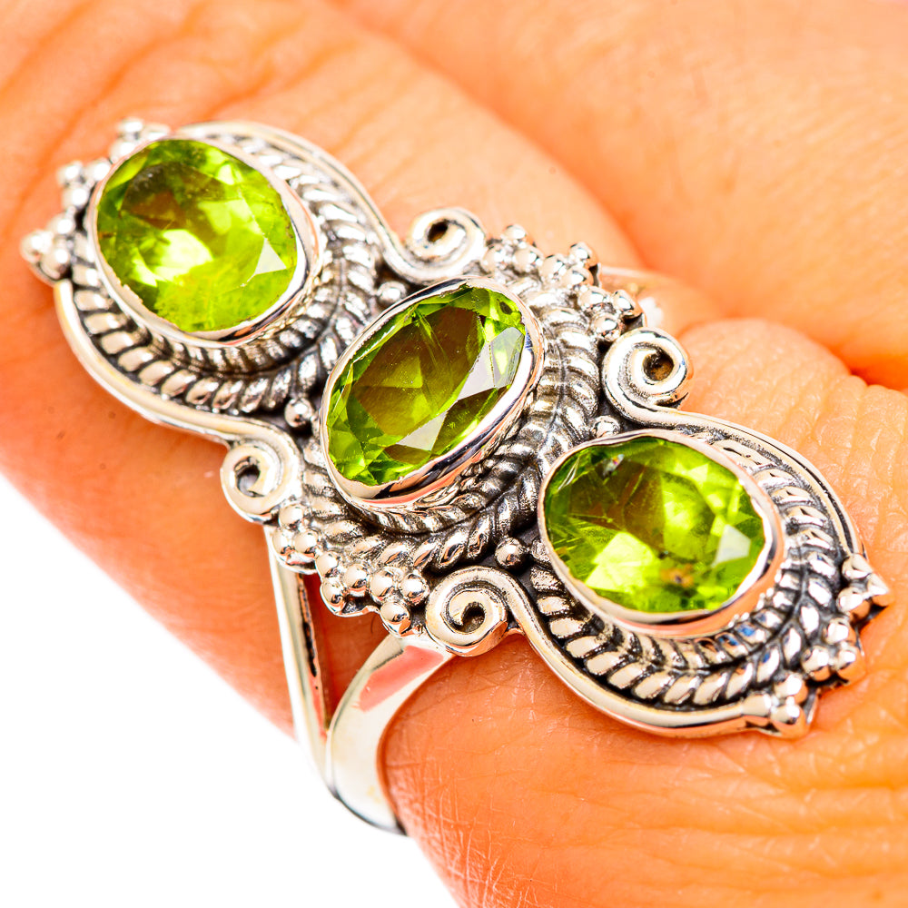 Peridot Rings handcrafted by Anasilvercos - RING110665