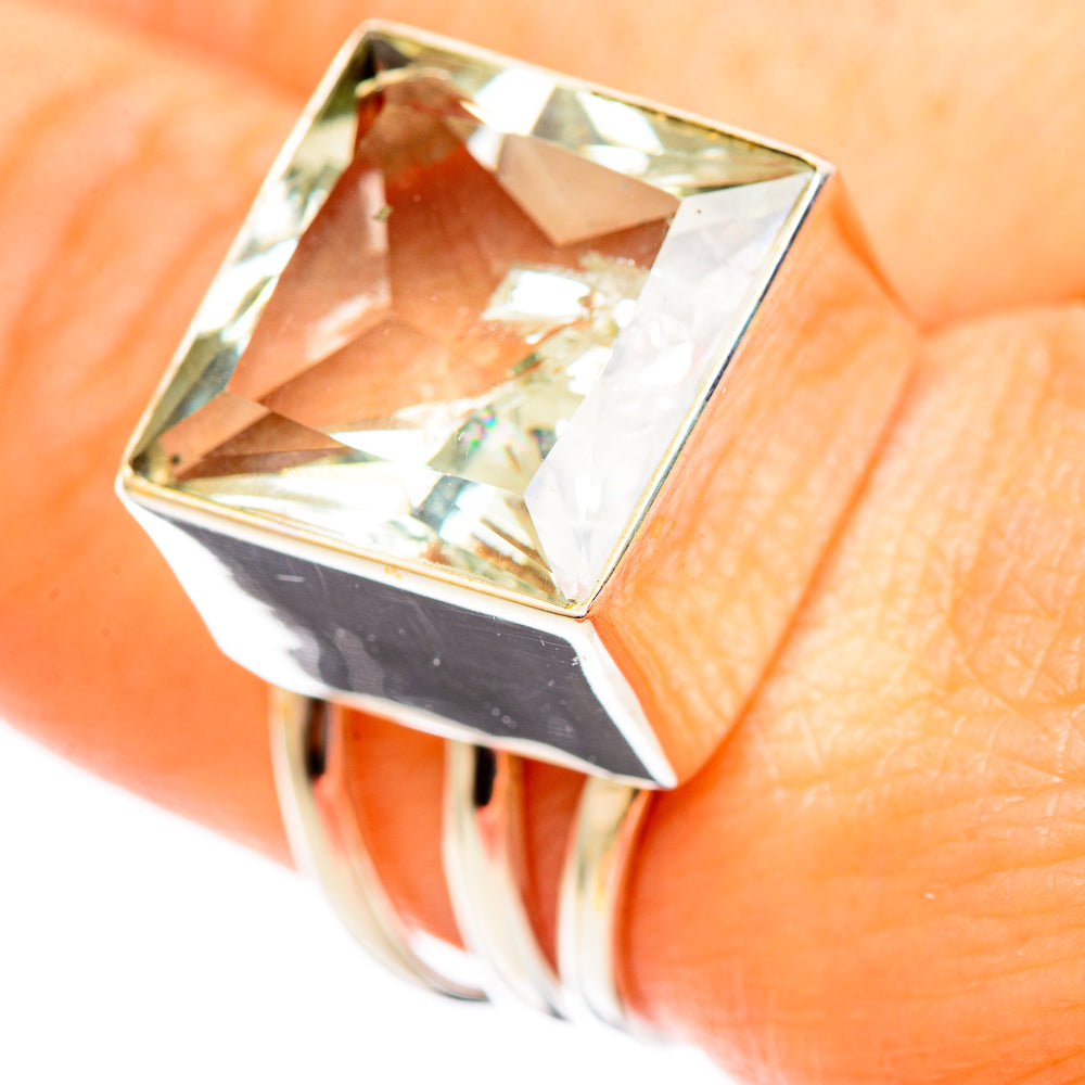 Green Amethyst Rings handcrafted by Anasilvercos - RING110666