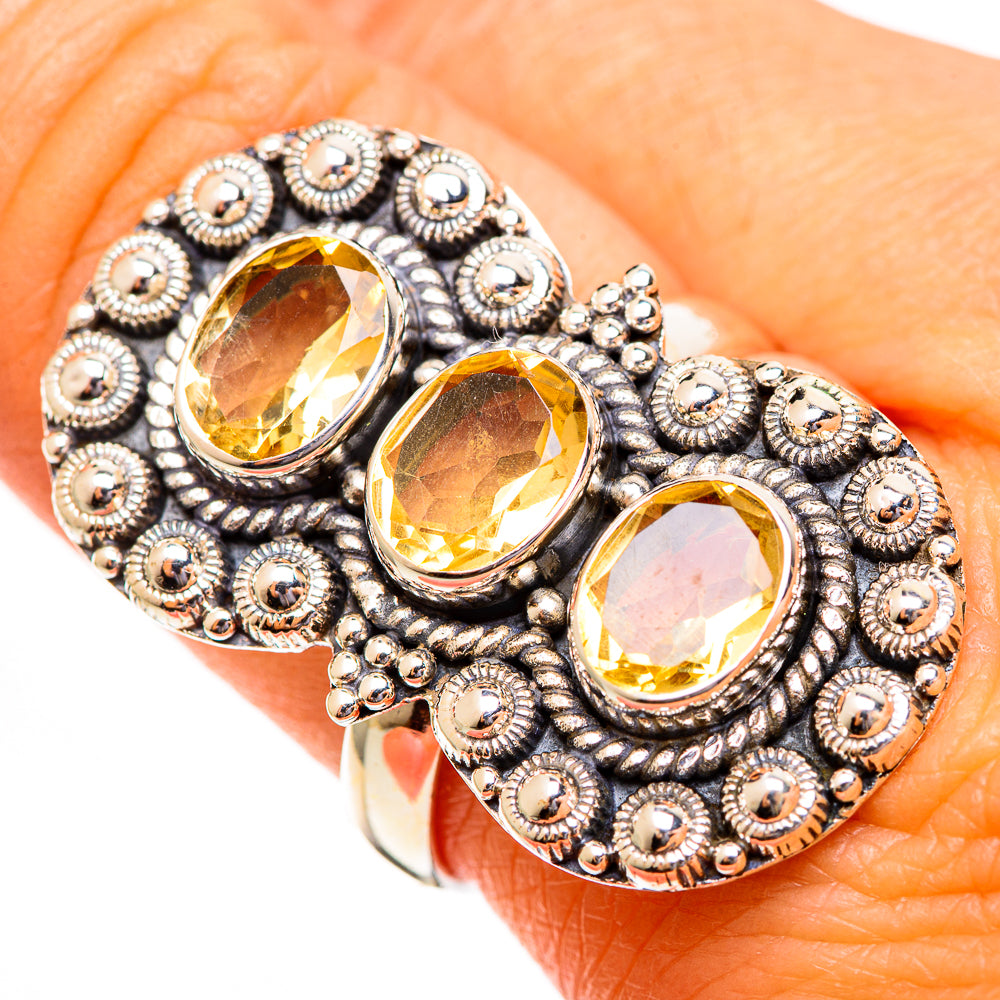 Citrine Rings handcrafted by Anasilvercos - RING110675