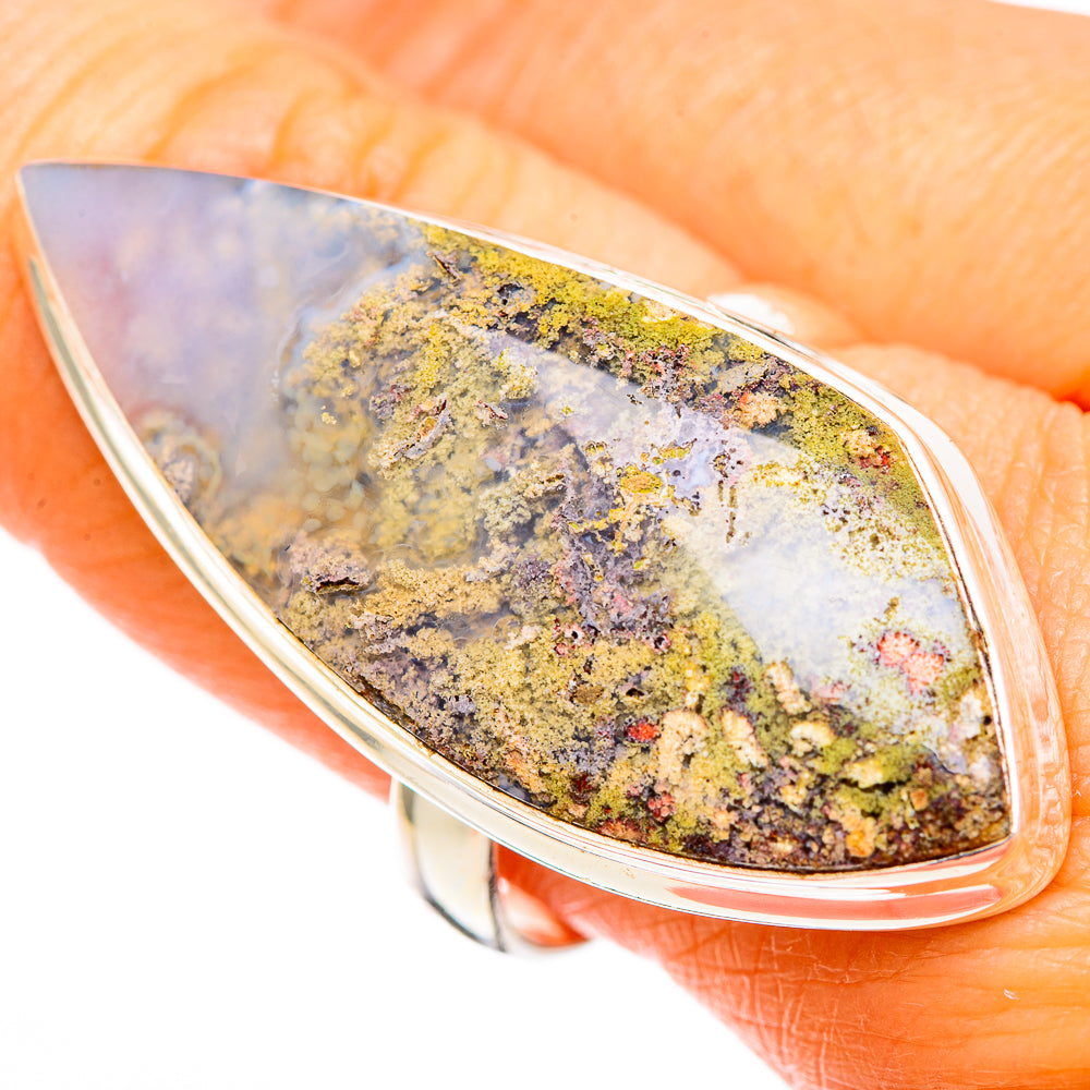 Plume Agate Rings handcrafted by Anasilvercos - RING110707
