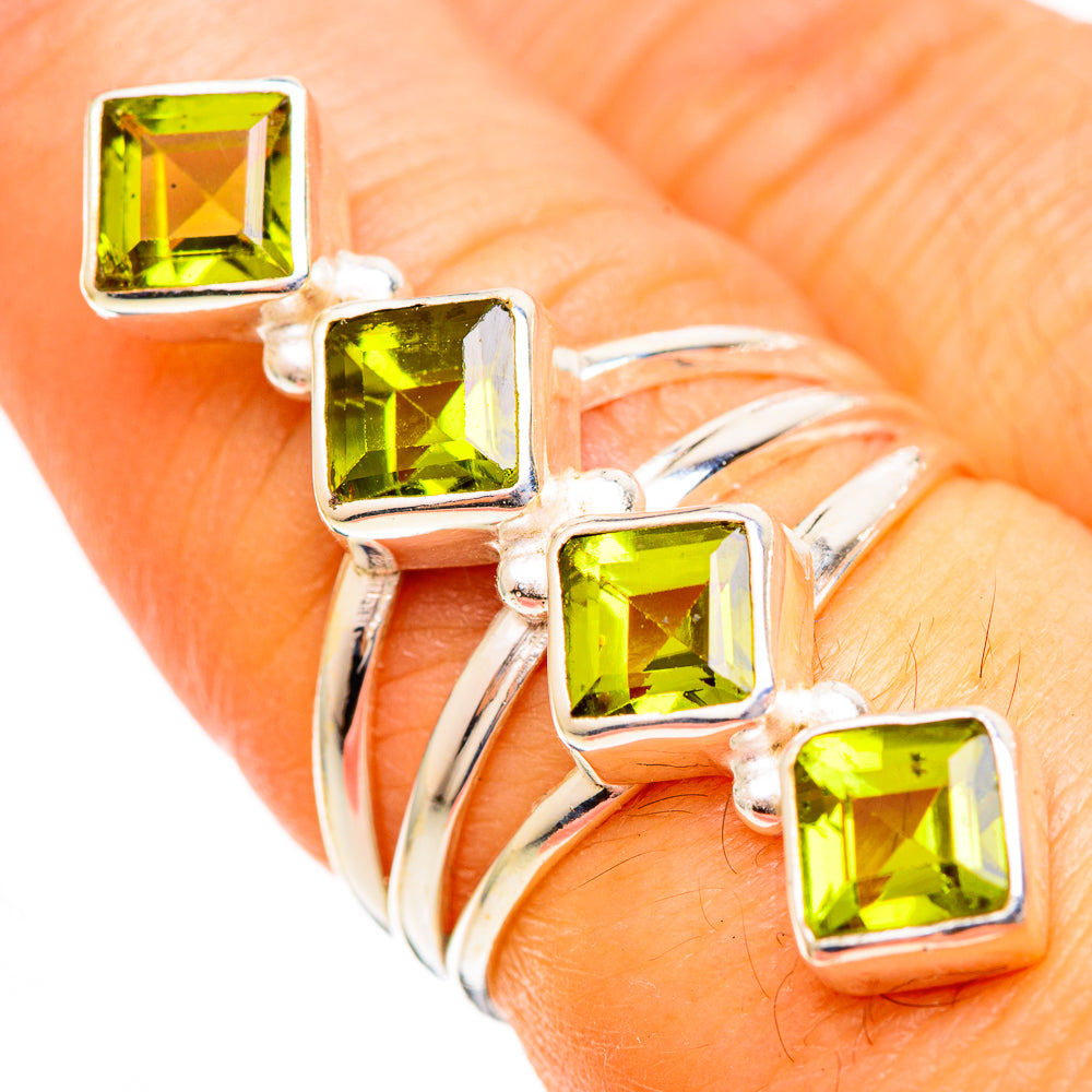 Peridot Rings handcrafted by Anasilvercos - RING110710