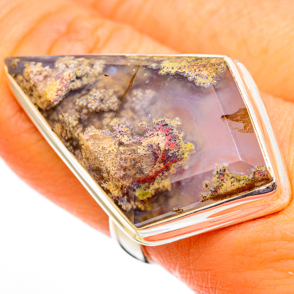 Plume Agate Rings handcrafted by Anasilvercos - RING110714