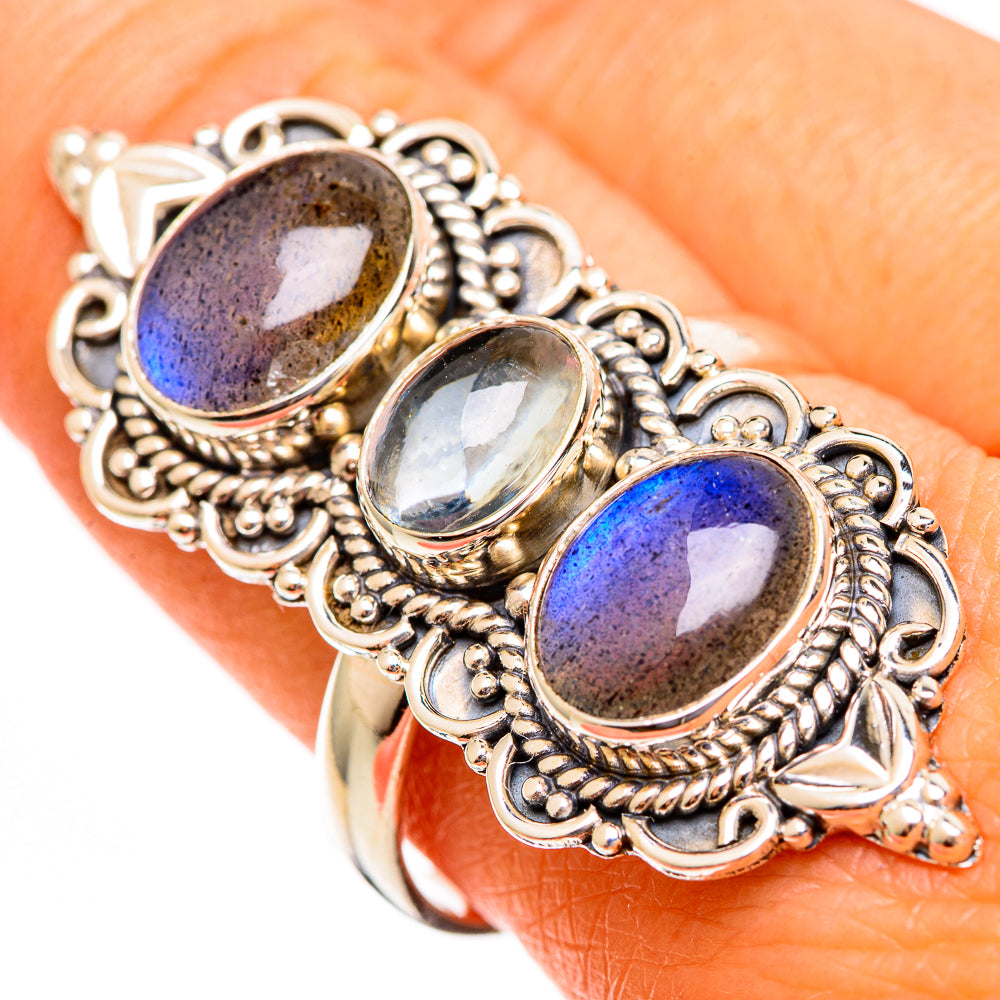 Labradorite Rings handcrafted by Anasilvercos - RING110743