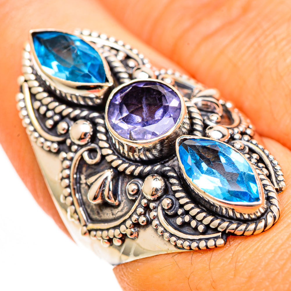 Violet Spinel Rings handcrafted by Anasilvercos - RING110746