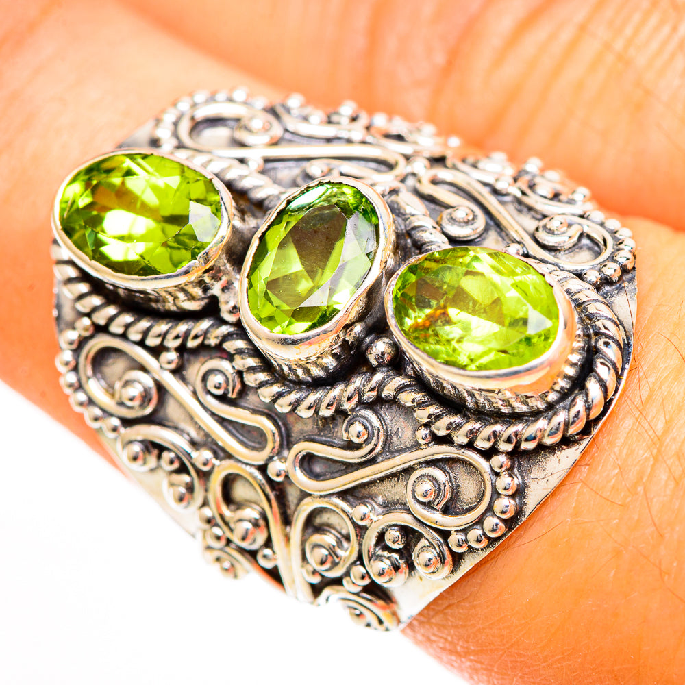 Peridot Rings handcrafted by Anasilvercos - RING110755