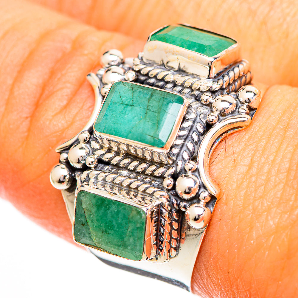 Emerald Rings handcrafted by Anasilvercos - RING110758
