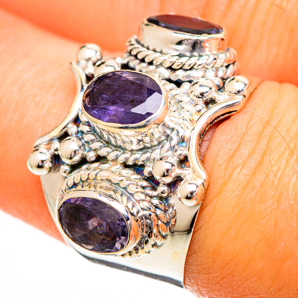 Violet Spinel Rings handcrafted by Anasilvercos - RING110794