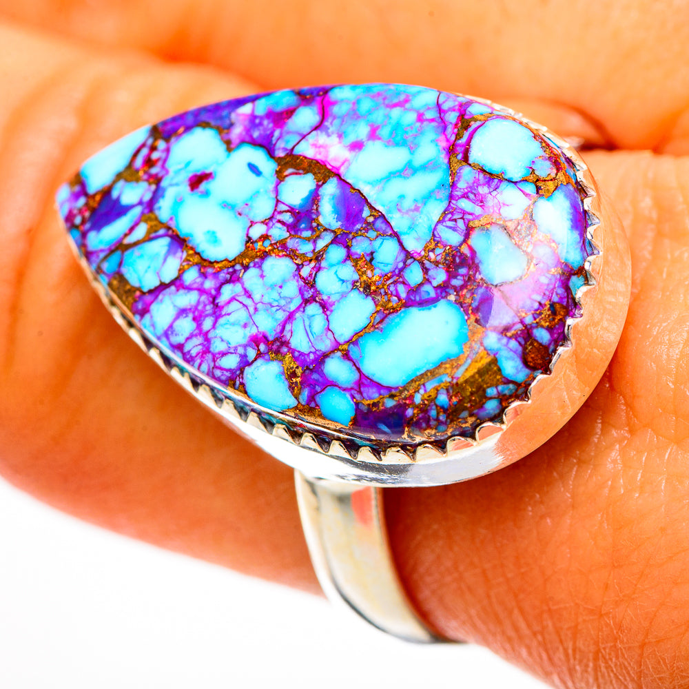 Spiny Oyster Turquoise Rings handcrafted by Anasilvercos - RING110798